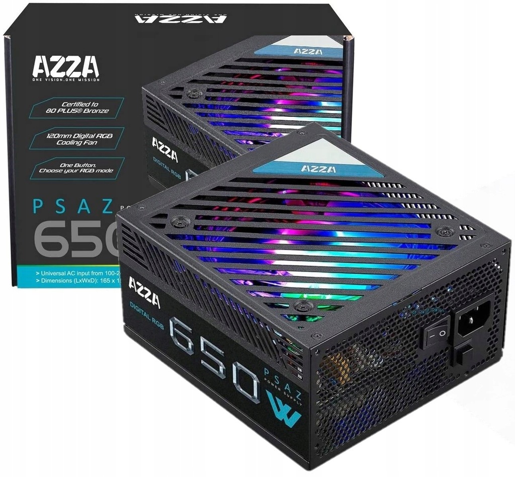 Купить AZZA PSAZ 650W 80+ Bronze RGB компьютерный блок питания: отзывы, фото, характеристики в интерне-магазине Aredi.ru