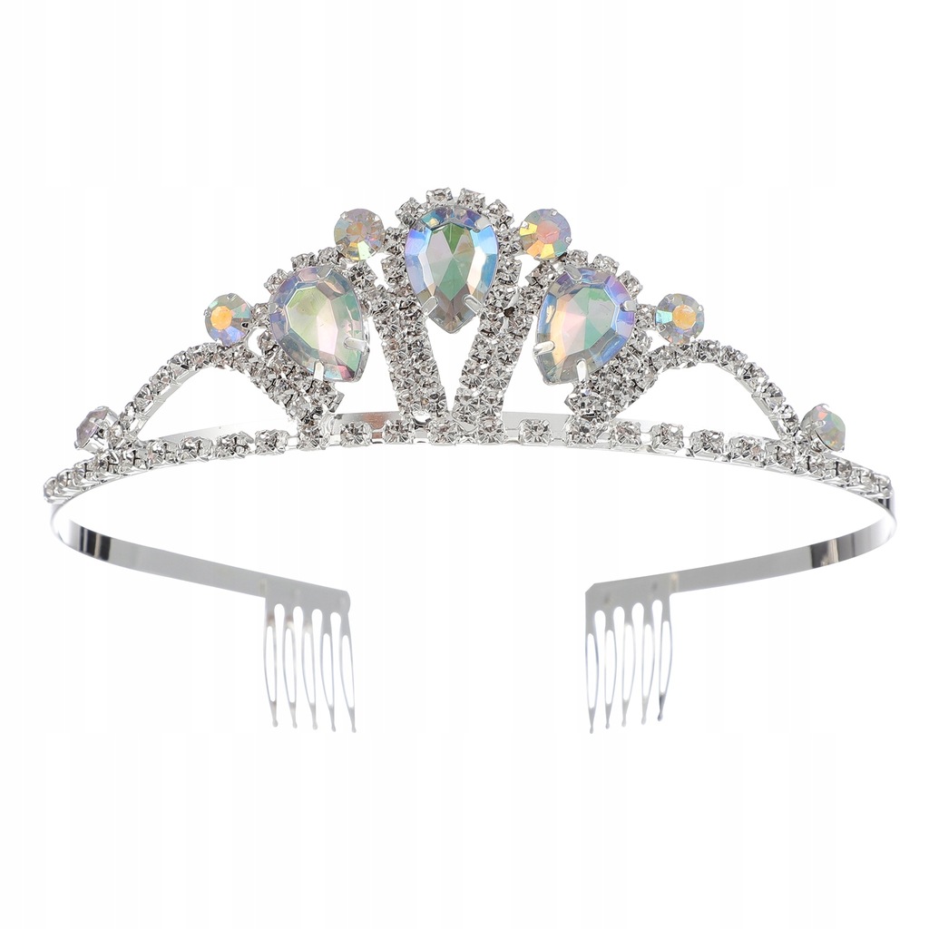 Błyszcząca kryształowa korona ślub tiara