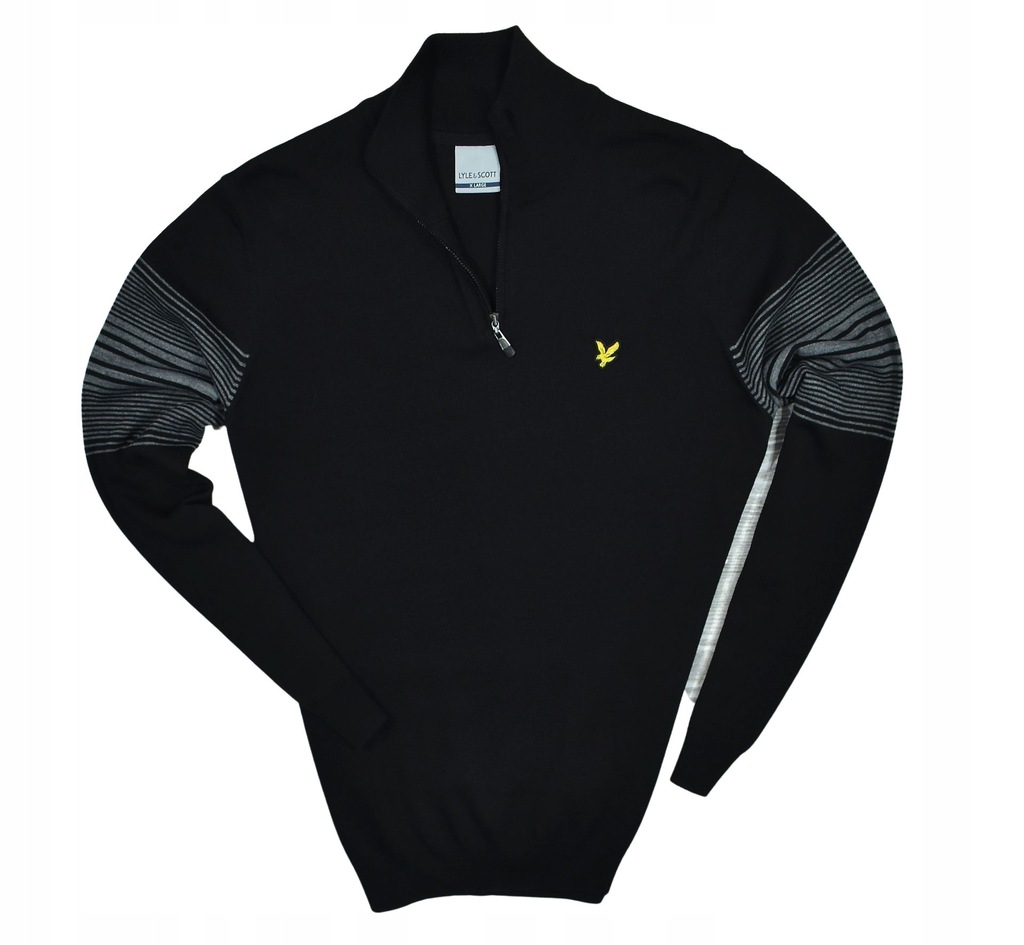 LYLE SCOTT Wełniany Sweter Męski Half Zip / XL