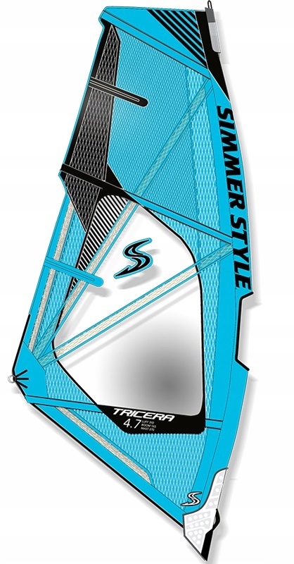 Żagiel Simmer 2017 Tricera Blue 4,5 m2 Windsurfing