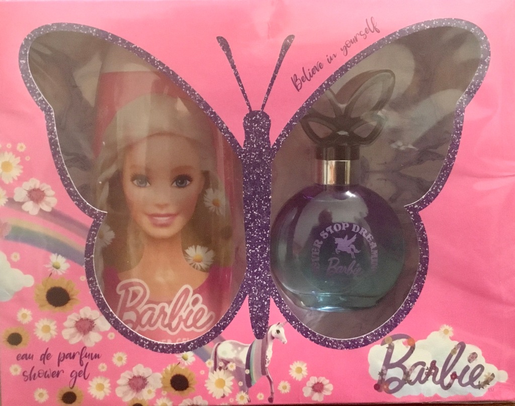 BARBIE ZESTAW ŻEL,SZAMPON 2W1 250ml + PERFUMY 50ml