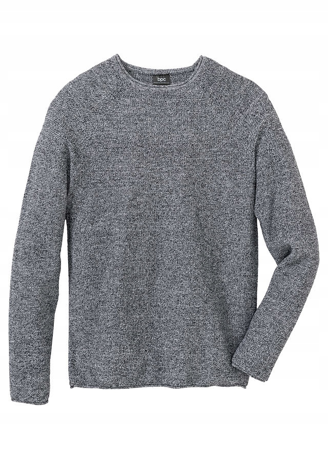 Sweter melanżowy z baweł czarny 52/54 (L) 915610