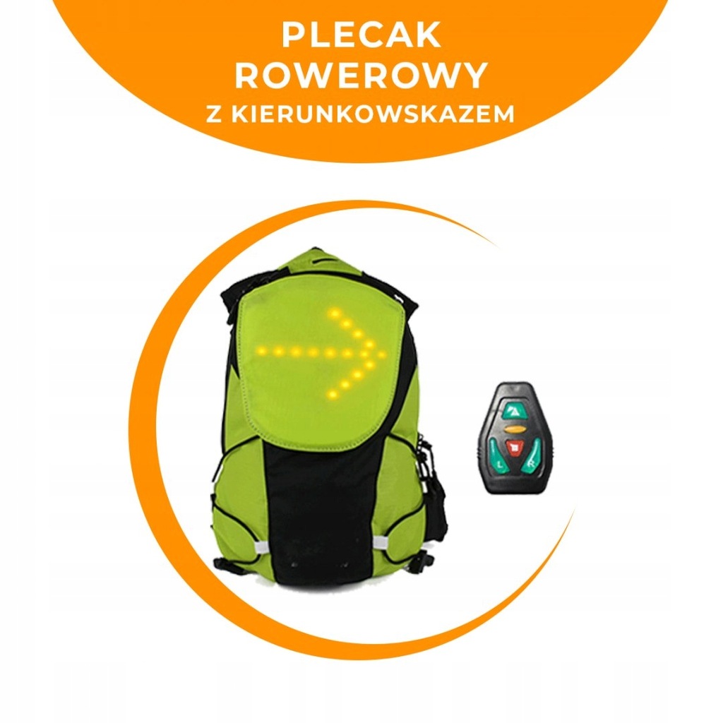 Plecak rowerowy z kierunkwskazwem LED 5L