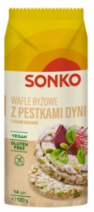 1x 130g SONKO Wafle ryżowe dynia algi