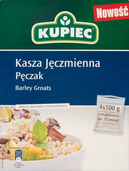 KUPIEC KASZA JĘCZMIENNA PĘCZAK 400 G (4 TOREBKI)