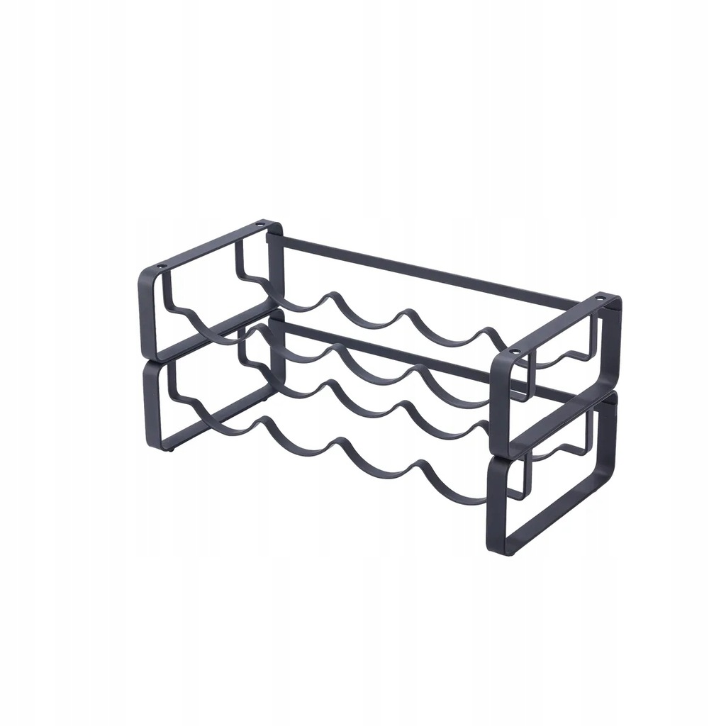 Stojak na butelki czarny Delinia