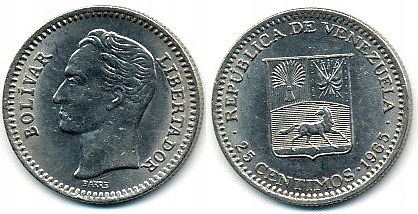 Wenezuela 25 Centimos - 1965r ... Monety