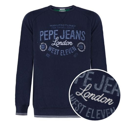 BLUZA MĘSKA PEPE JEANS GRANATOWA BAWEŁNIANA M