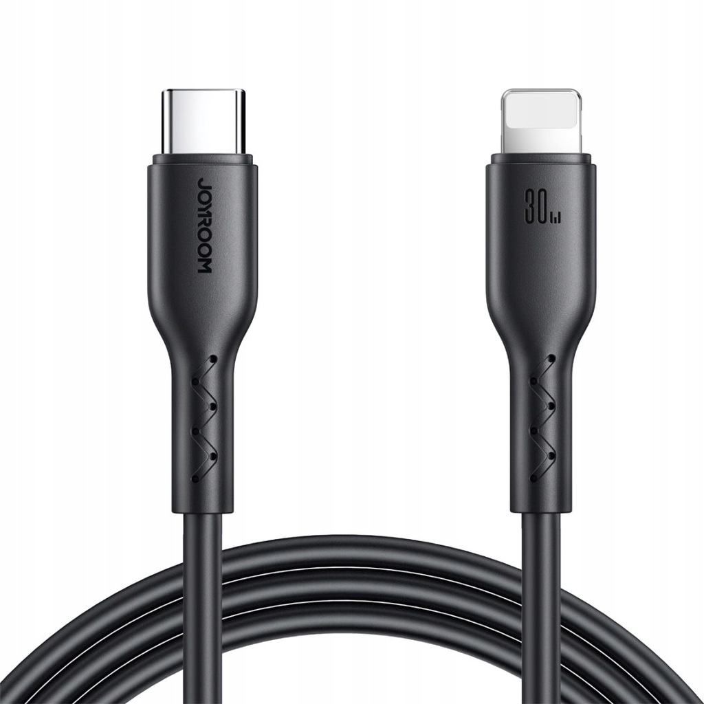 Kabel przewód do iPhone Flash-Charge Series USB-C - Lightning 30W 1m czarny