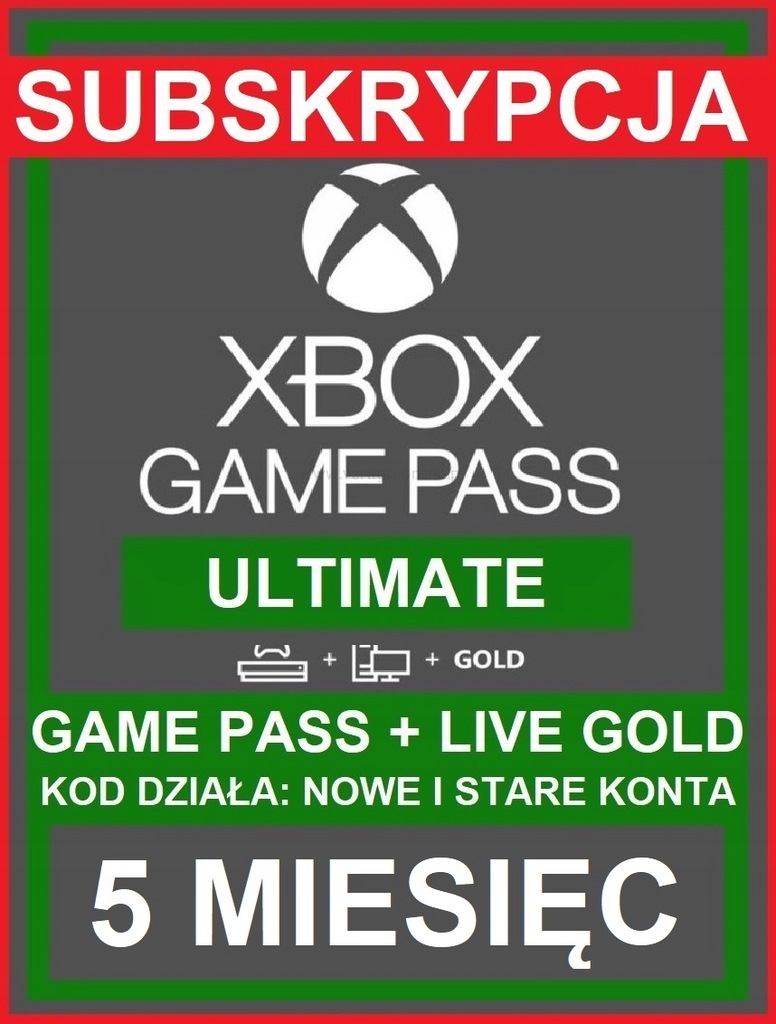 Game Pass ULTIMATE + Live Gold 7 miesięcy KOD