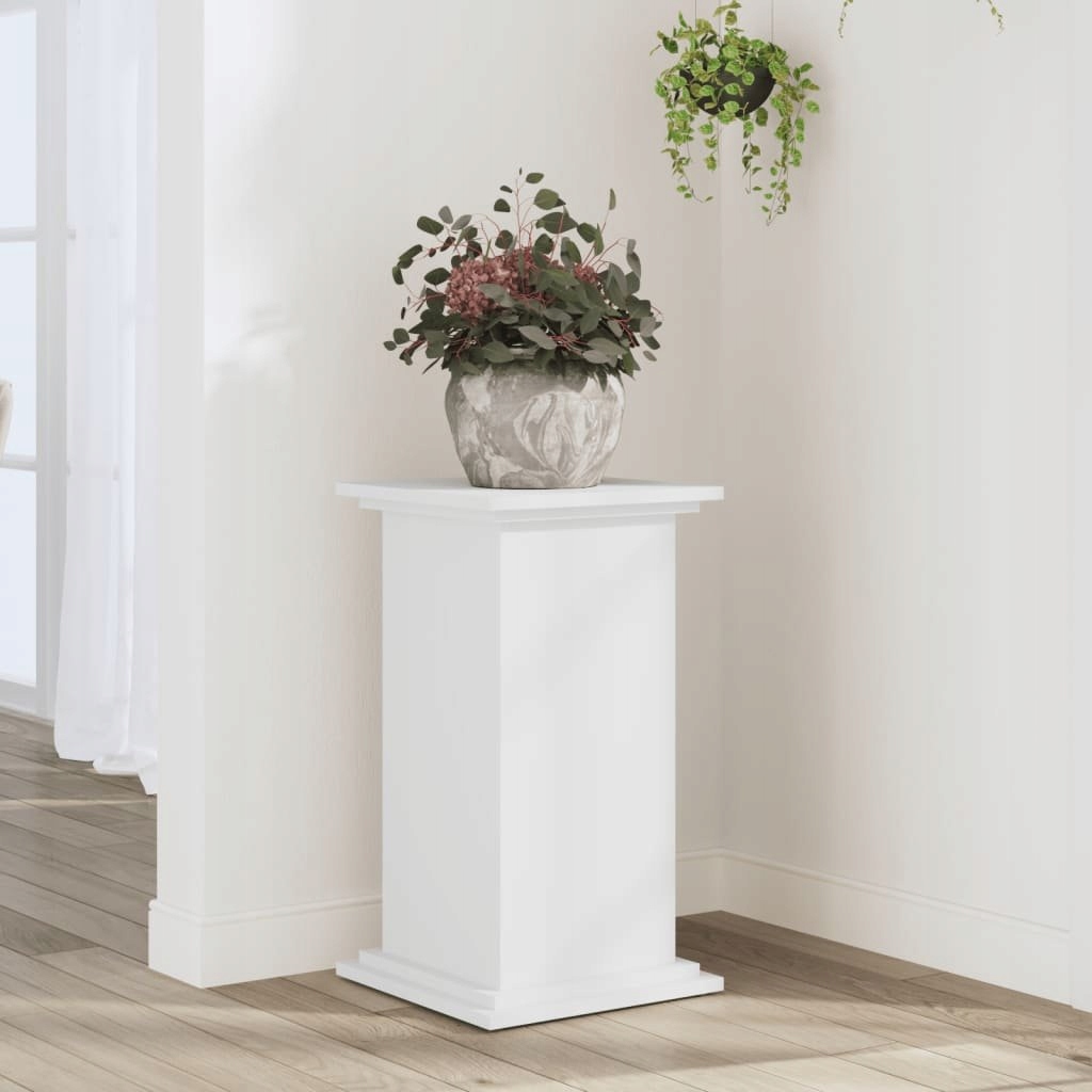 shumee vidaXL Stojak na rośliny biały 33 x 33 x 60 cm drewno kompozytowe