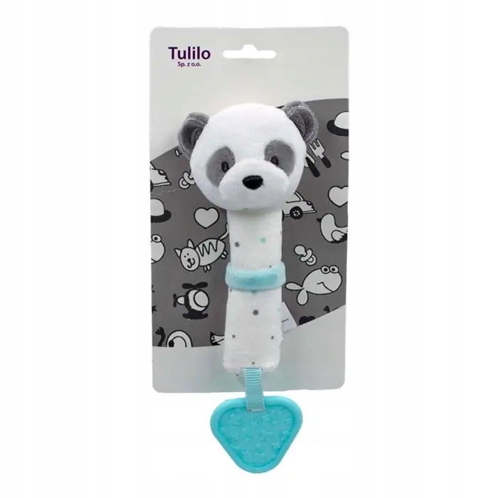 Zabawka z dźwiękiem - Panda miętowa 16 cm