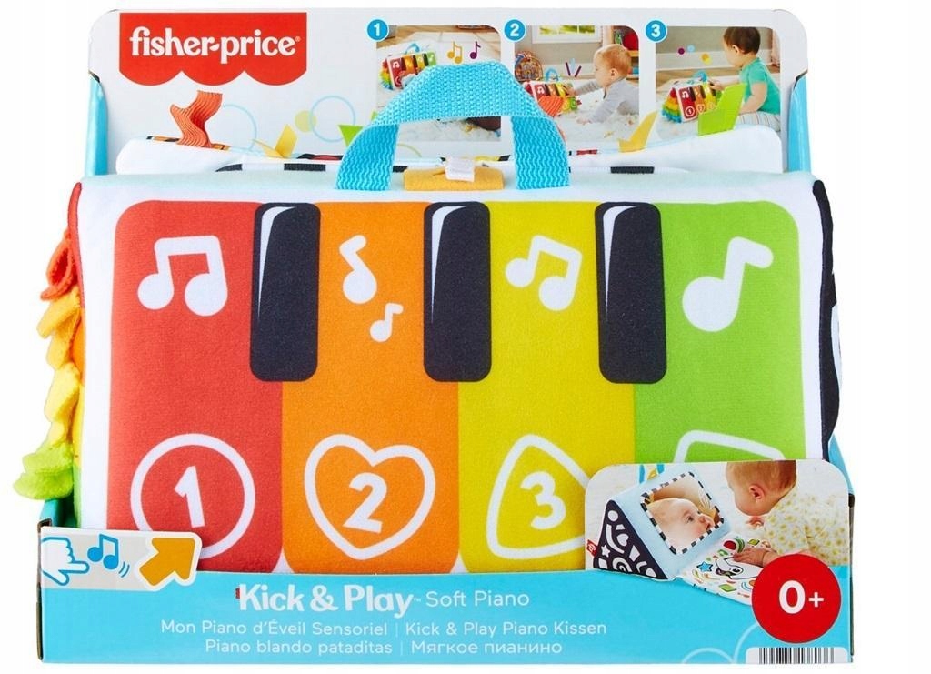 FISHER PRICE. MIĘKKIE PIANINKO BAW SIĘ I KOP