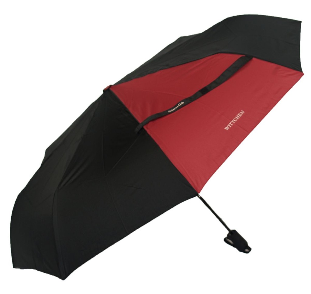 Wittchen parasol czarny i bordowy klin Pa-7-162