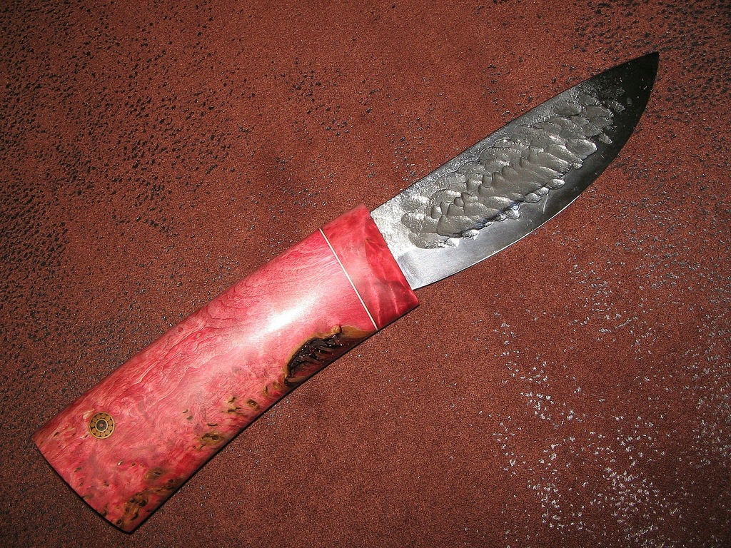 Ręcznie kuty nóż Jakucki 110mm. Stal H12MF