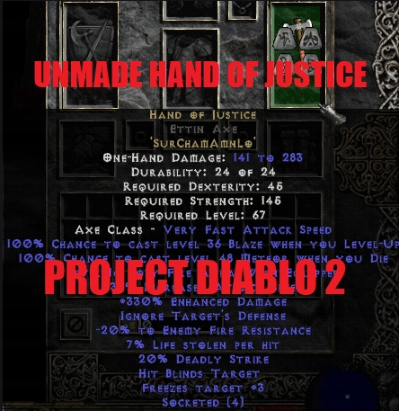 Unmade Hoj Ręka Sprawiedliwości Project Diablo 2