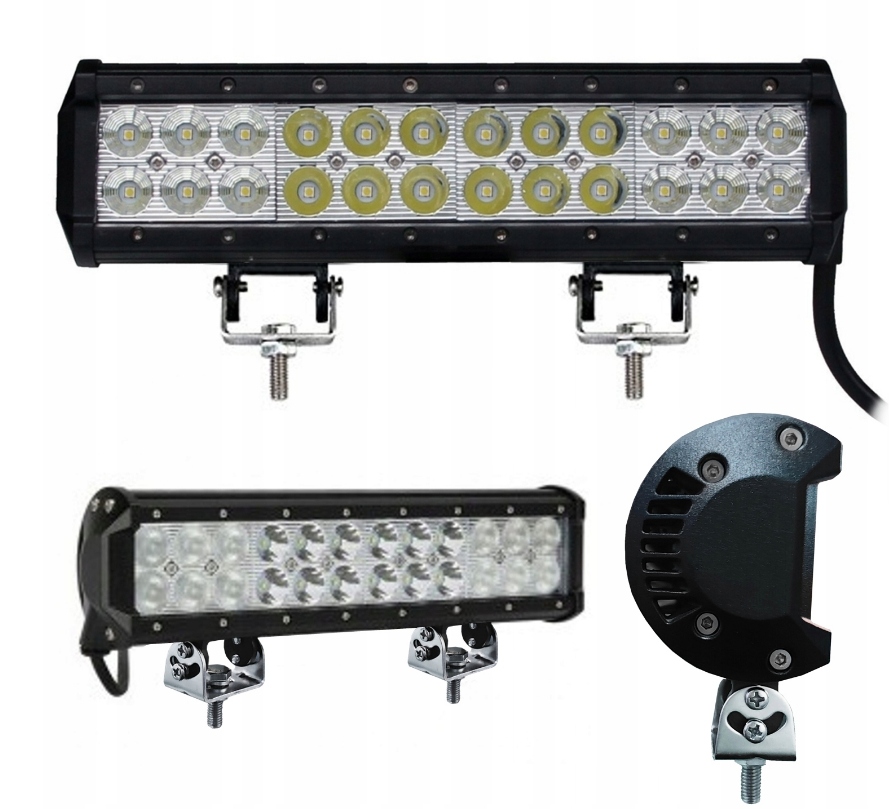 Lampa Panel Led Halogen Dalekosiężny Listwa 72W 29cm Combo 4800lm 12/24V