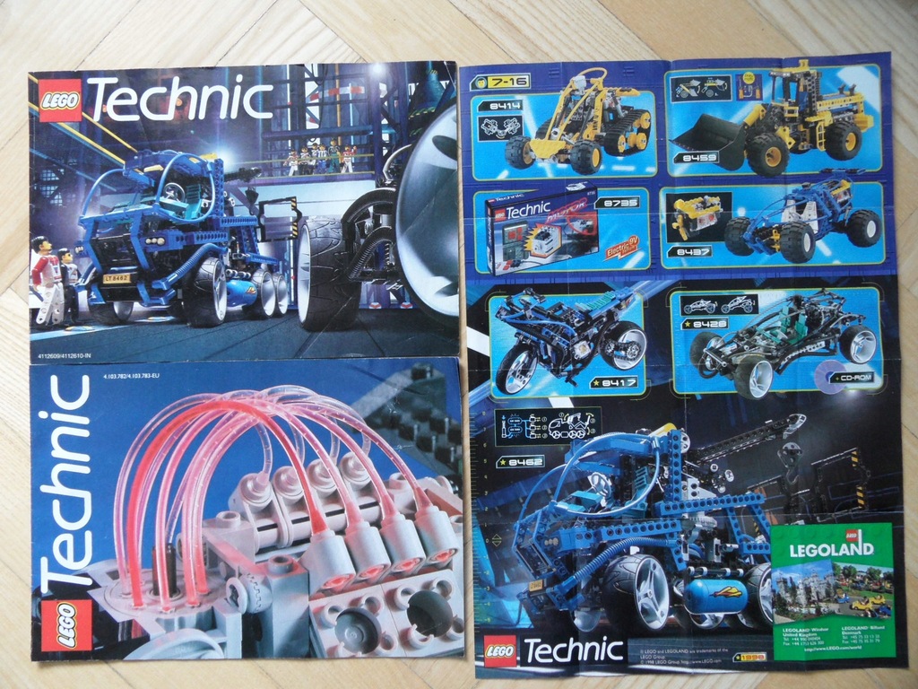 LEGO TECHNIC katalogi 1996 1998 + plakat z 1998 - 9269461828 