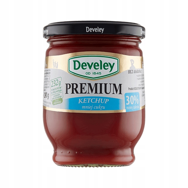 Develey Ketchup Premium Mniej Cukrów 290 g