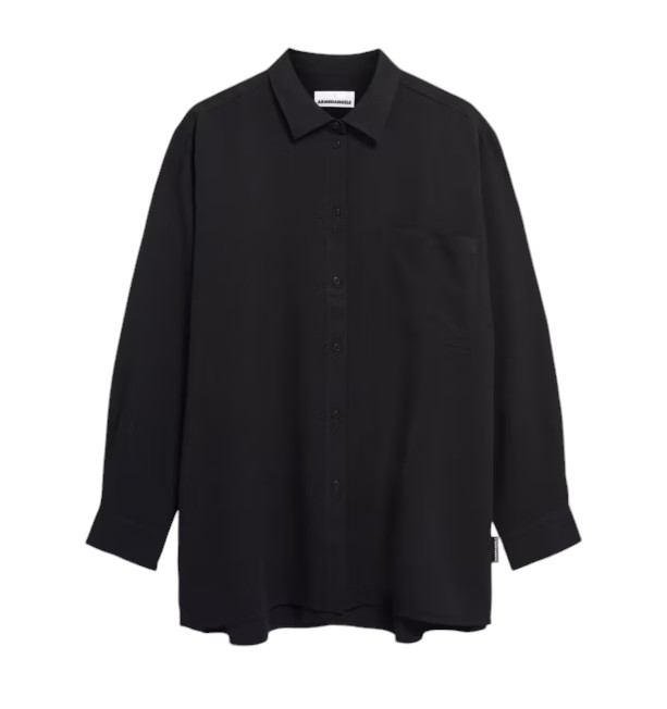 ARMEDANGELS Ealgaa Lino, czarna damska bluzka, rozmiar S (36-39)