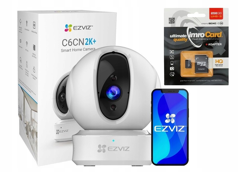 Kamera EZVIZ C6CN 2K+ WIFI Wewn 4MPx +KARTA 256