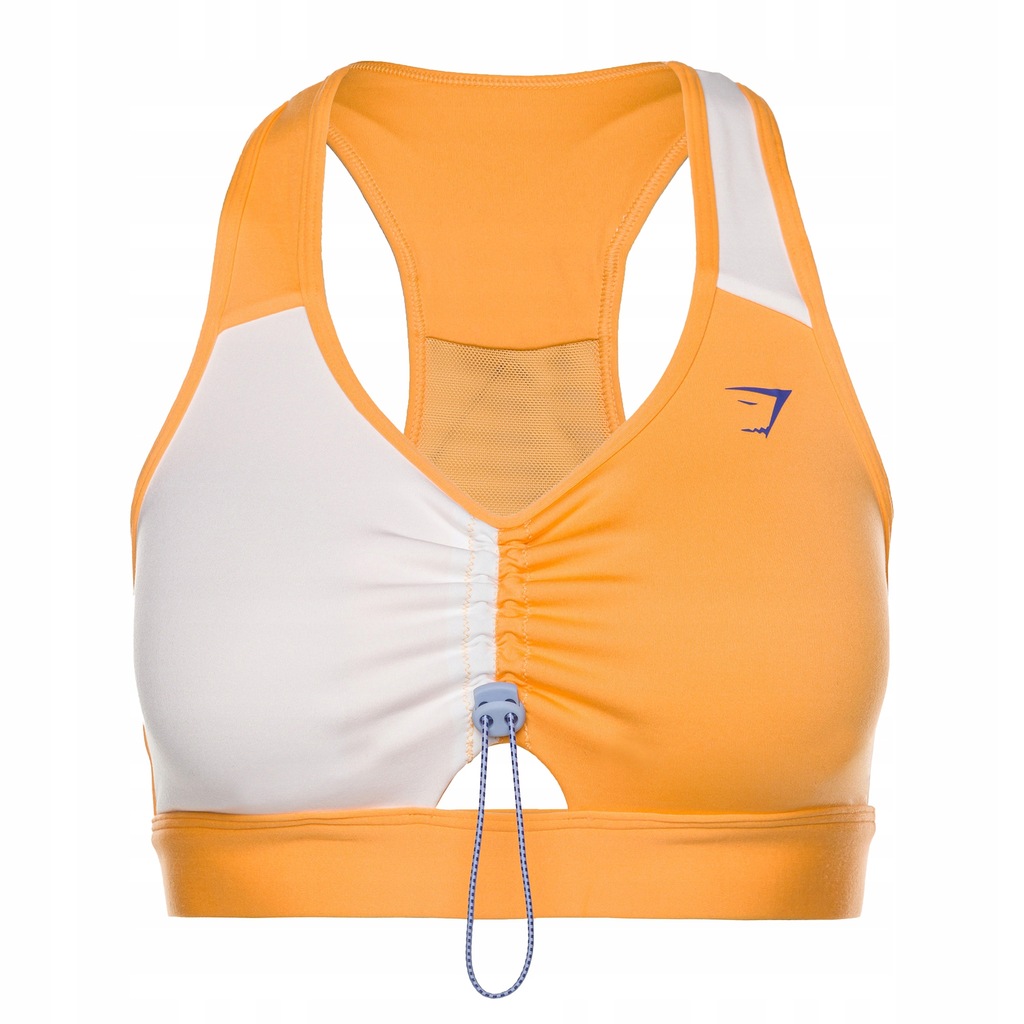 Biustonosz fitness Gymshark Pulse Sports apricot orange/white M