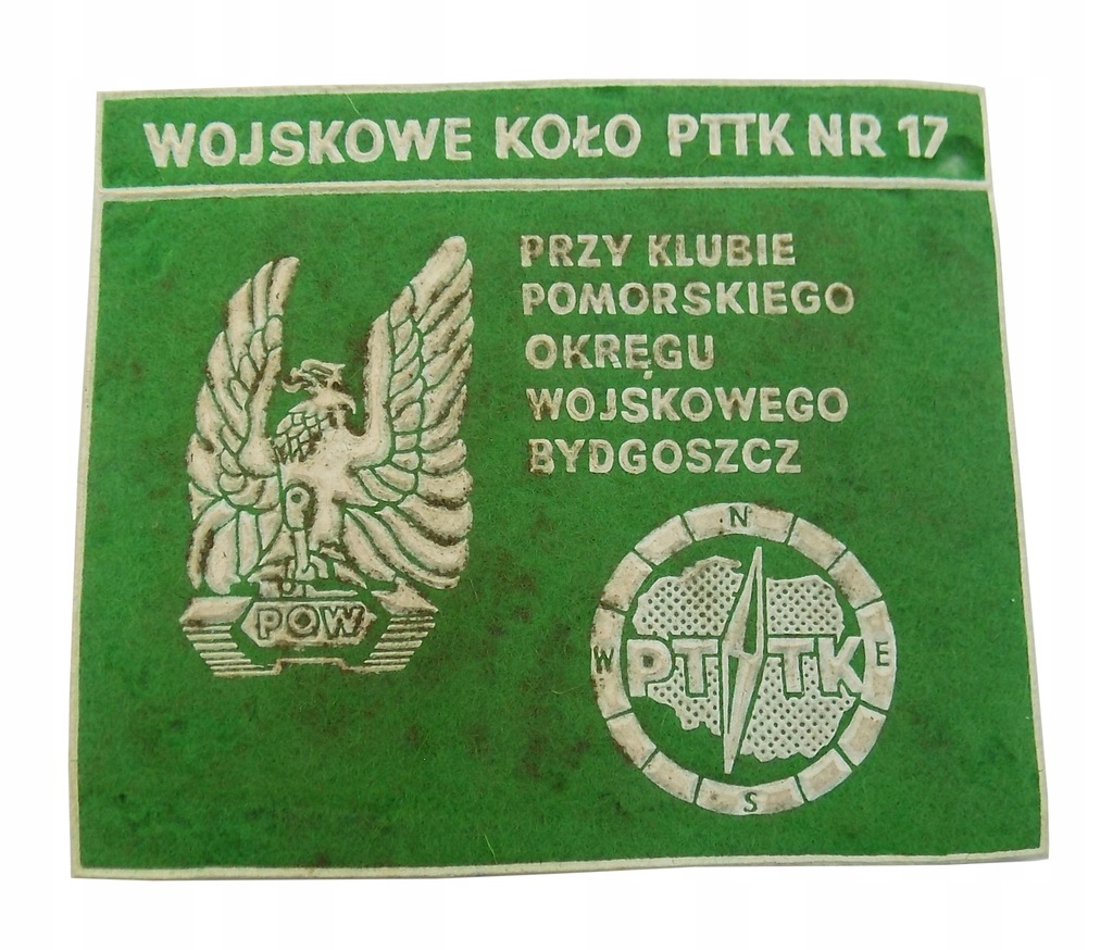 Naszywka emblemat Wojskowe Koło PTTK POW Bydgoszcz PRL