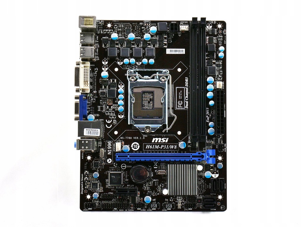 Купить МАТЕРИНСКАЯ ПЛАТА MSI H61M-P31/W8 DVI VGA OC LGA 1155: отзывы, фото, характеристики в интерне-магазине Aredi.ru