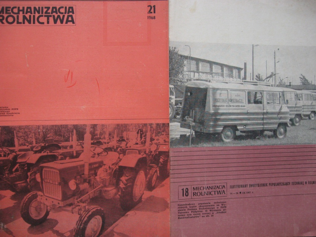 MECHANIZACJA ROLNICTWA Traktor T5, kombajn Niva, URSUS C-325 -18 i 21 /1967