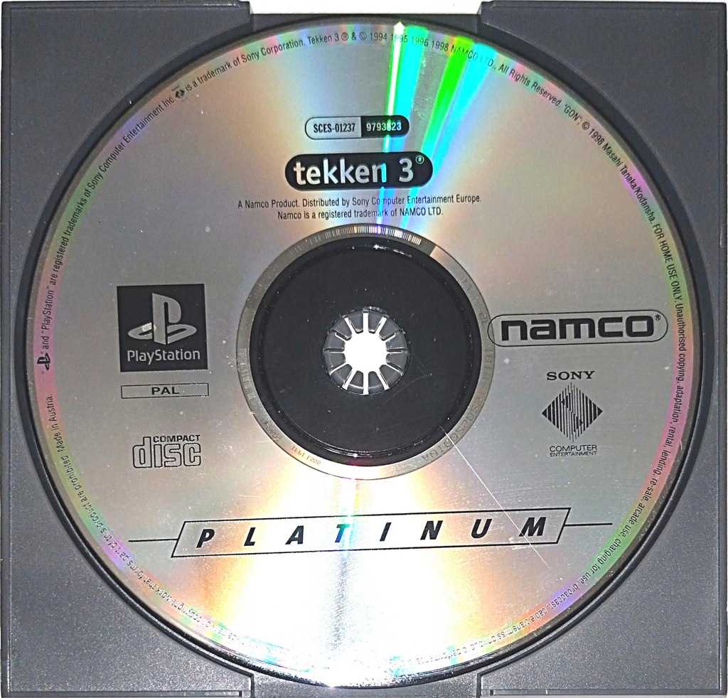 Gra Tekken 3 Sony PlayStation (PSX) SAMA PLYTA USZKODZONA