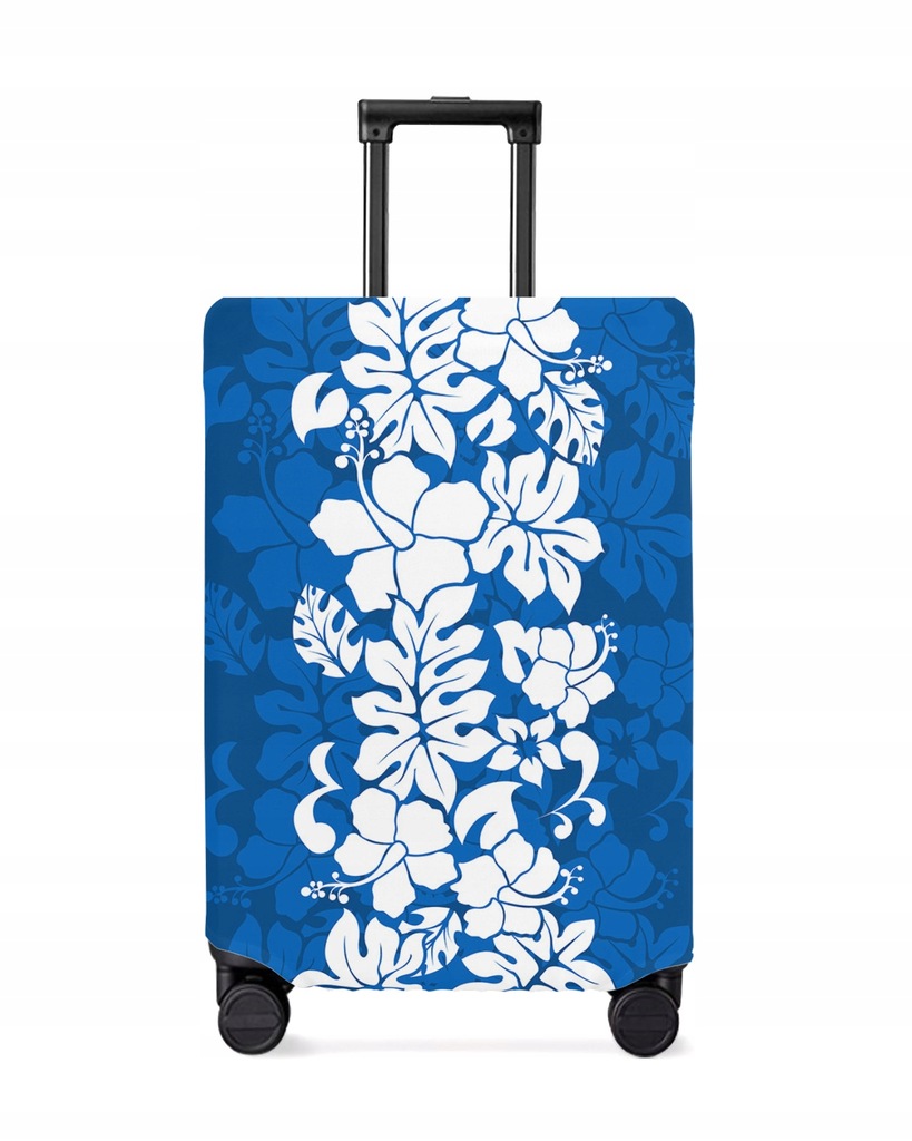 Hawaiian Tropical Flower Blue Luggage Cover