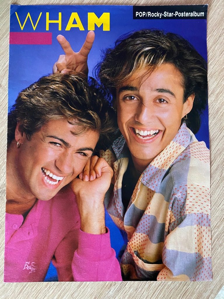 Pop Rocky Plakat A4 WHAM + Andrew Ridgeley (4)