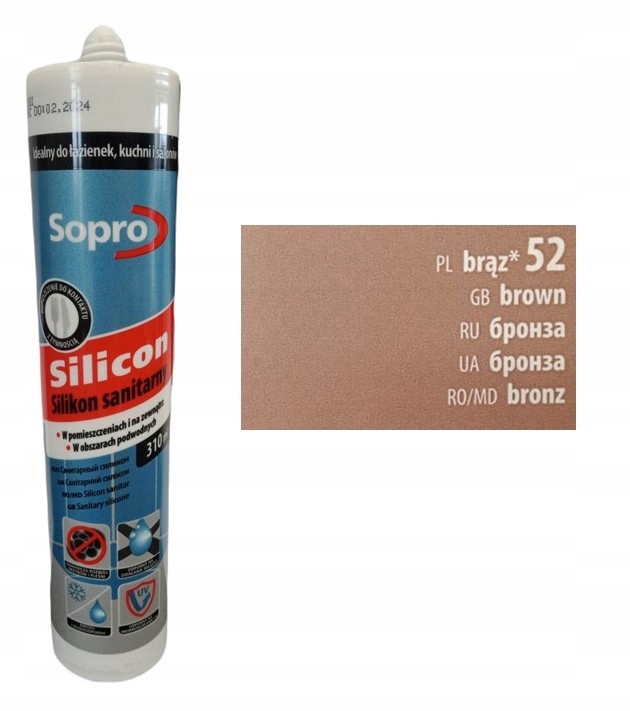 Silikon brąz52 braz52 brazowy Sopro - 310ml
