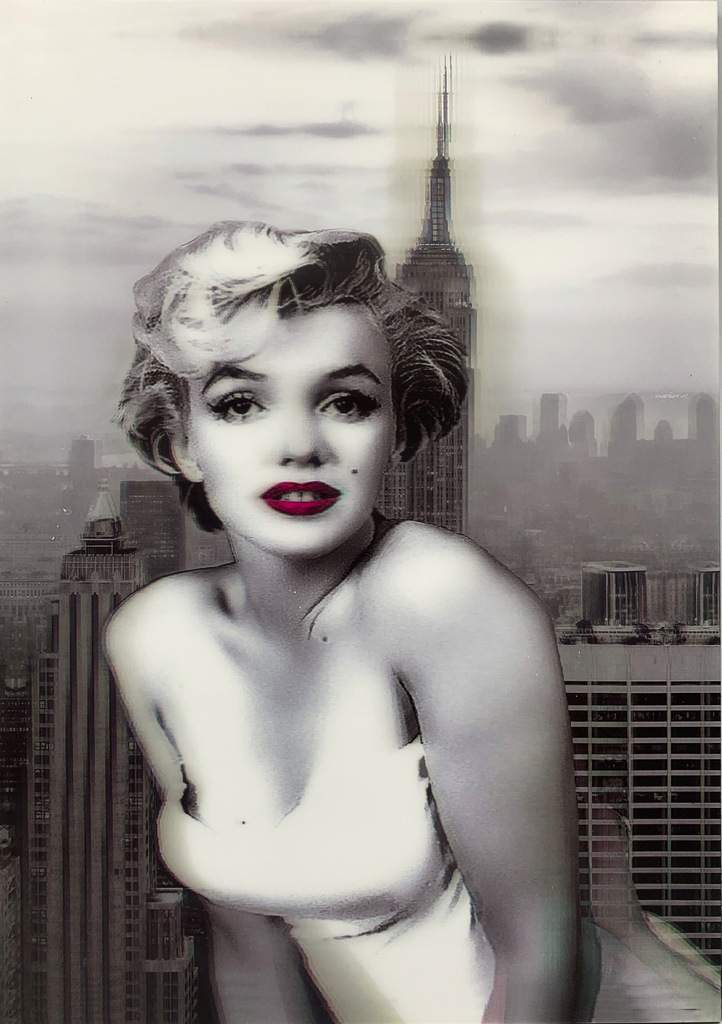 Obraz 3D na ścianę obrazek Marilyn Monroe 34x25 cm