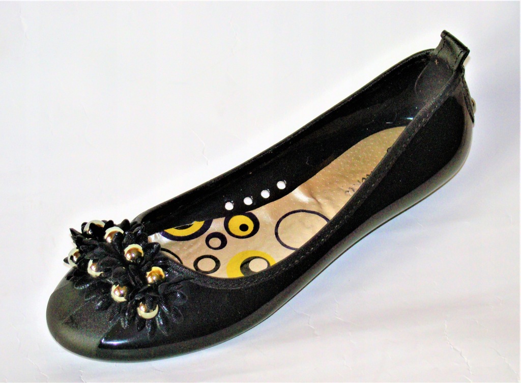 BALERINY 39 buty damskie czarne półbuty balerina