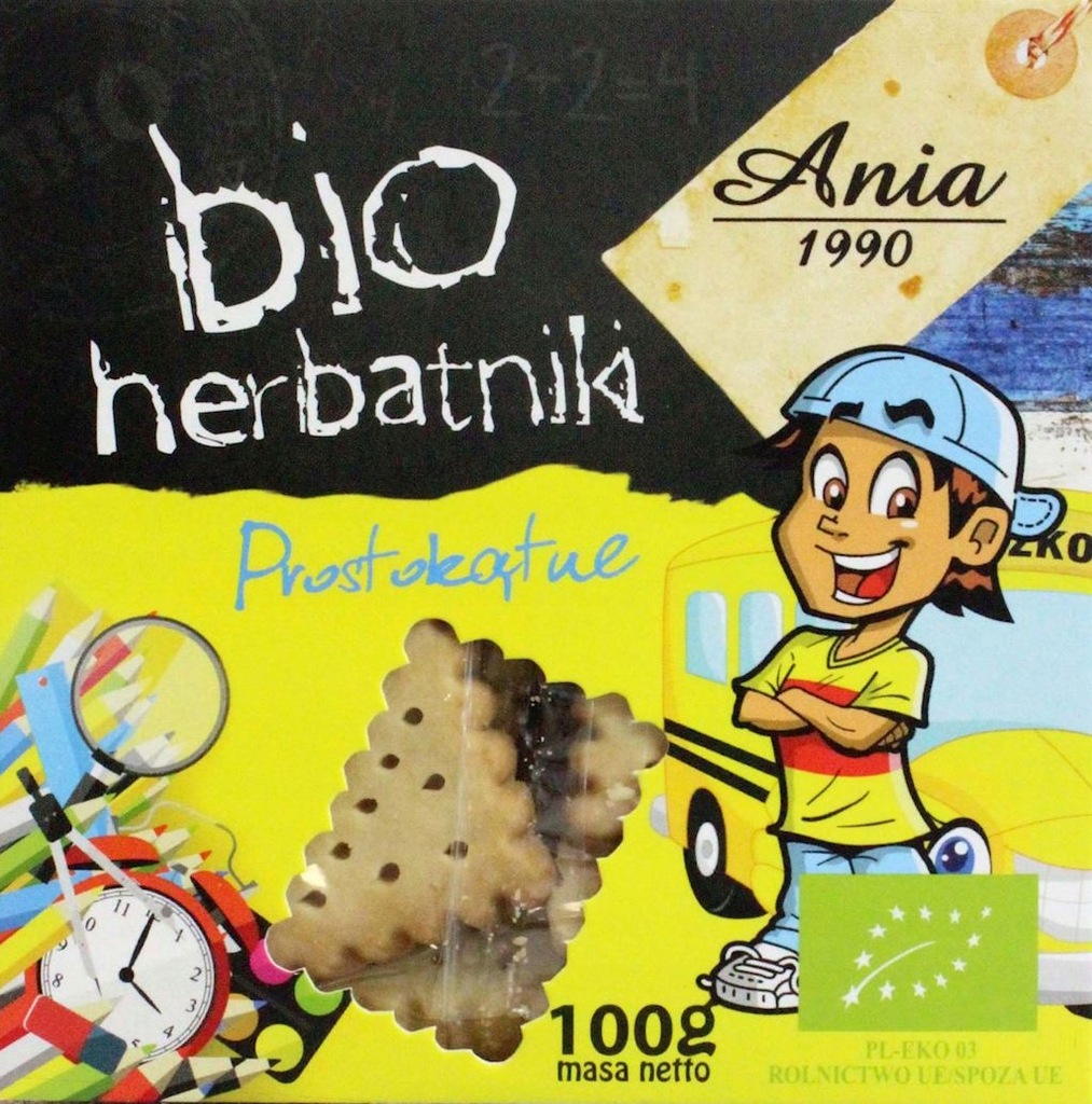 Herbatniki prostokątne BIO Ania 100g