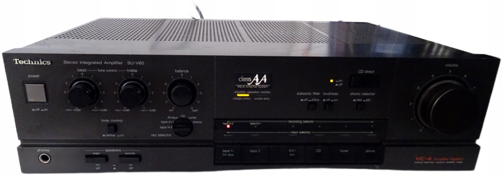 Wzmacniacz TECHNICS SU-V60 Class AA - USZKODZONY (Cicho Gra)