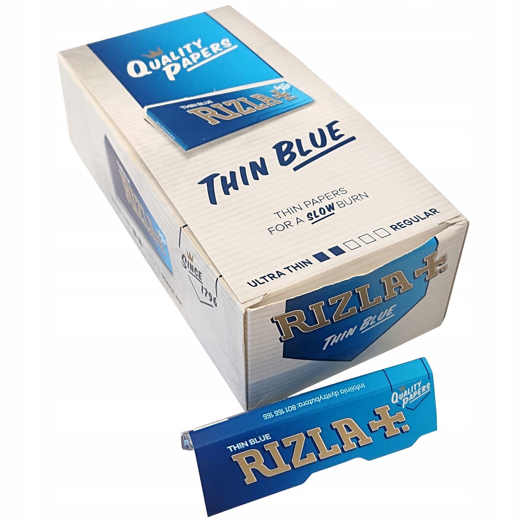 50 x Bibułki bletki do skrętów RIZLA BLUE krótkie