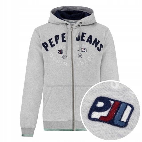 BLUZA MĘSKA Z KAPTUREM PEPE JEANS SZARA L