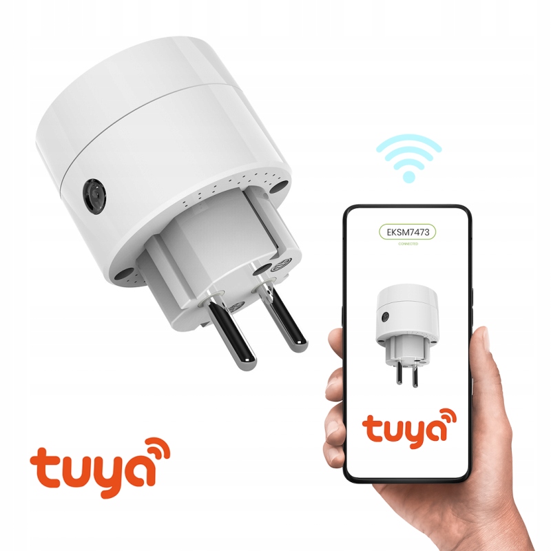 Milagro Wtyczka Wi-Fi Tuya Smart Pojedyńcza 10A IP20 ŹRÓDŁA ŚWIATŁA 1 szt.