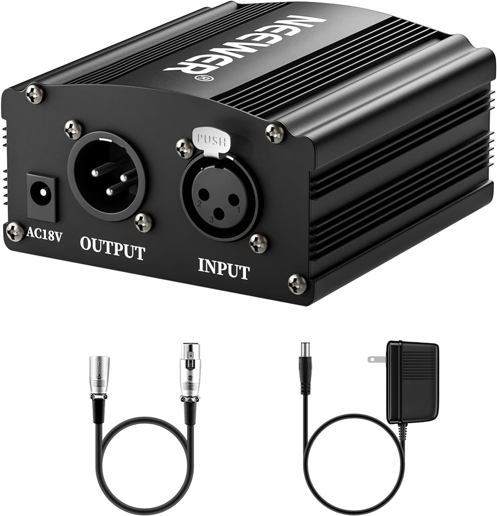 NEEWER NW-100 1-Kanałowy Zasilacz Phantom 48V XLR OUTLET