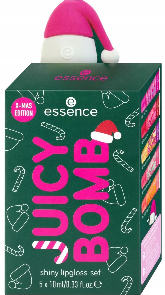 Essence JUCY BOMB Xmas Set zestaw 5 błyszczyków