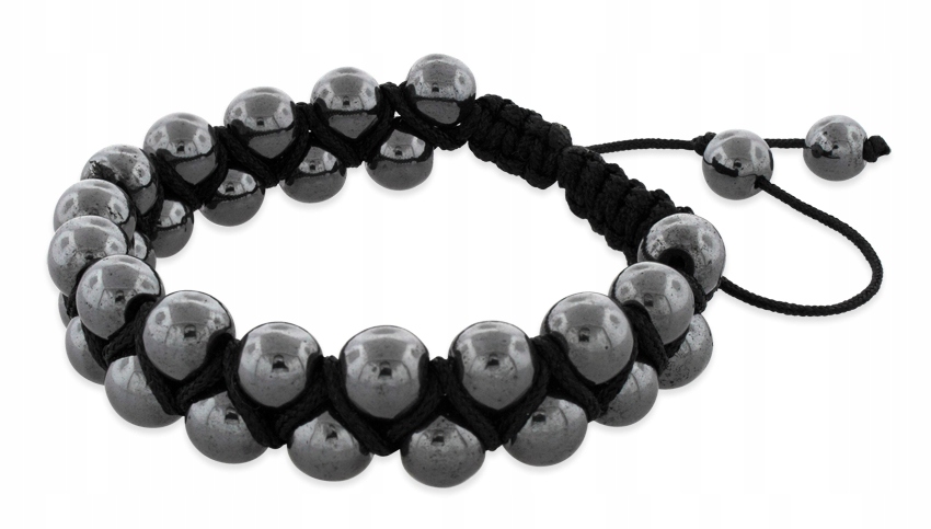 Bransoletka unisex shamballa podwójna hematyt