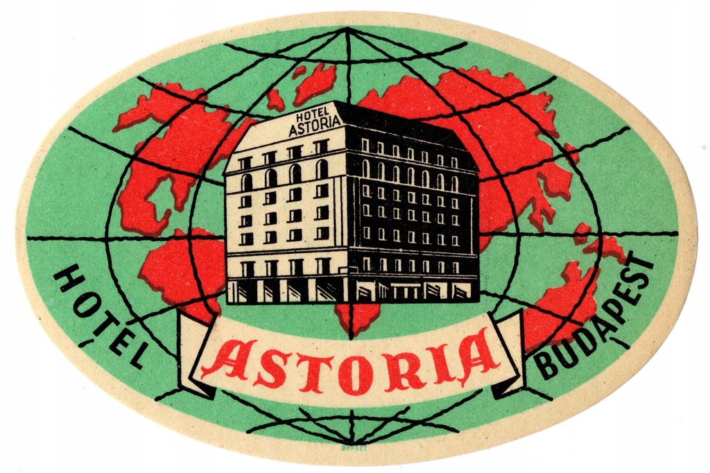 Naklejka Budapeszt hotel Astoria duża