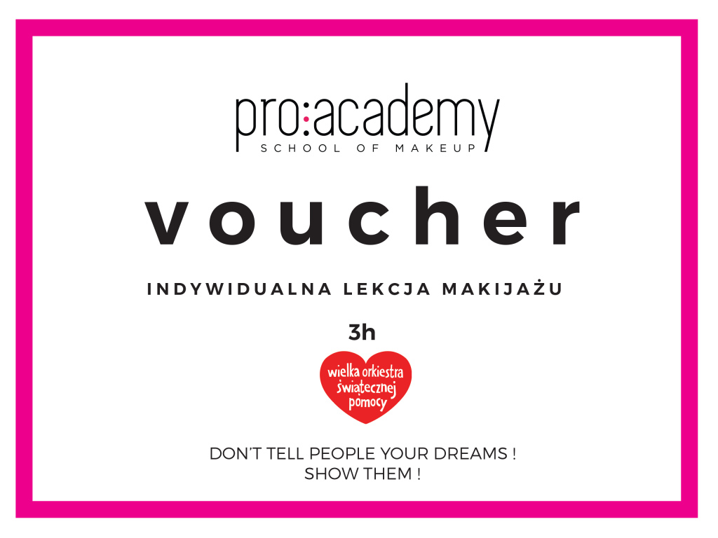 Voucher na indywid. lekcję makijażu PRO ACADEMY