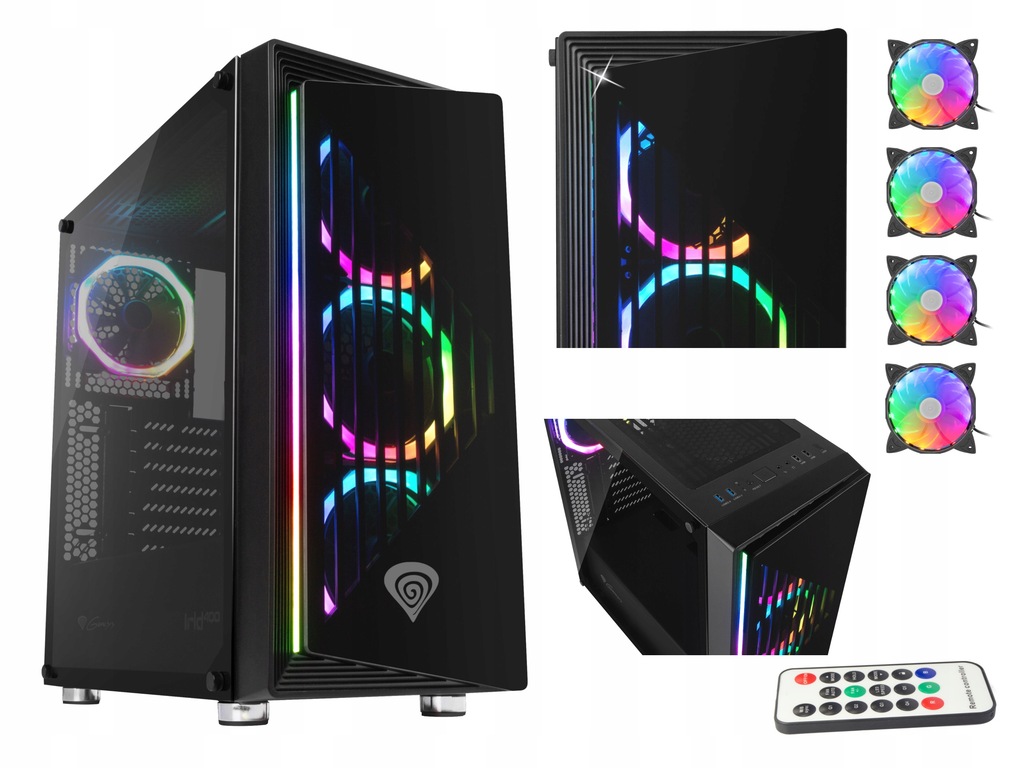 Купить Корпус Genesis Irid 400 RGB с окном 3xLED aRGB: отзывы, фото, характеристики в интерне-магазине Aredi.ru