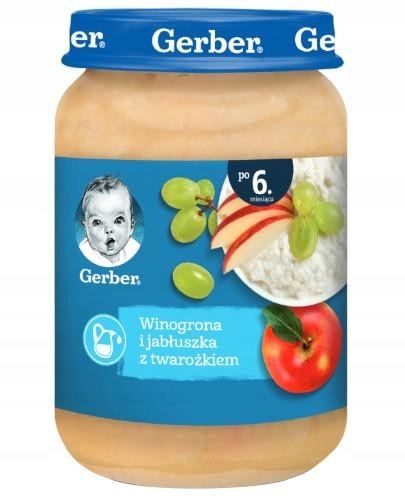 Gerber Winogrona jabłuszka z twarożkiem po 6 mies