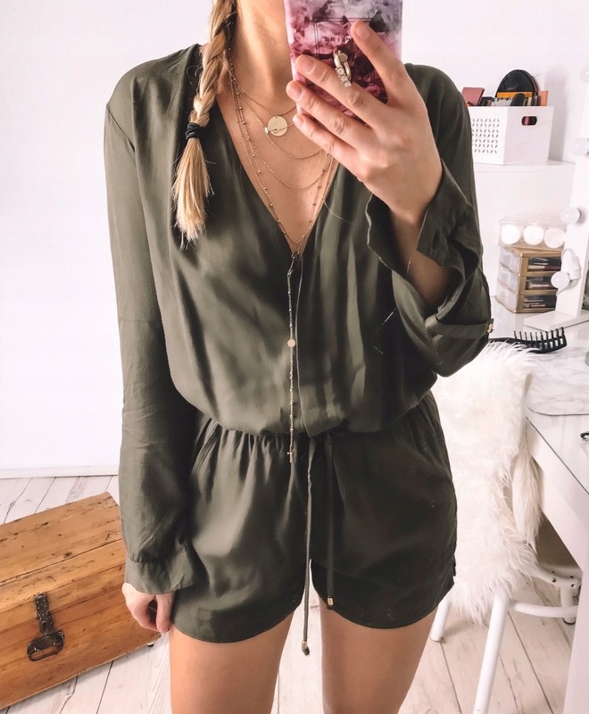 Kombinezon H&M khaki zielony 36 S 38 M