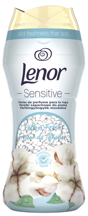 LENOR PEREŁKI GRANULKI SENSITIVE COTTON ZAPACHOWE DO PŁUKANIA TKANIN 210G