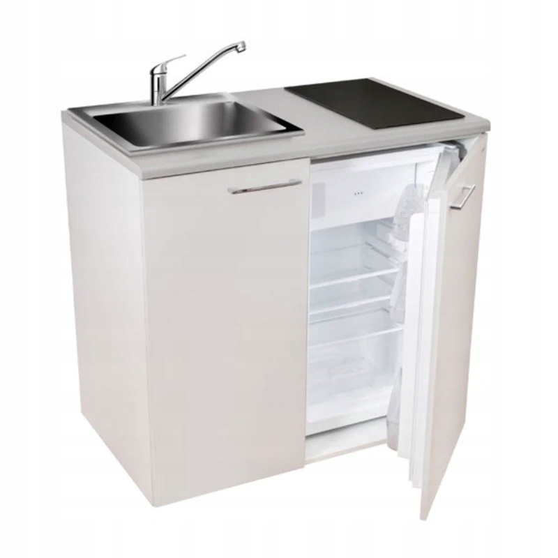 Minikuchnia zestaw AGD 4w1 MPM SMK-03 płyta indukcyjna, lodówka,